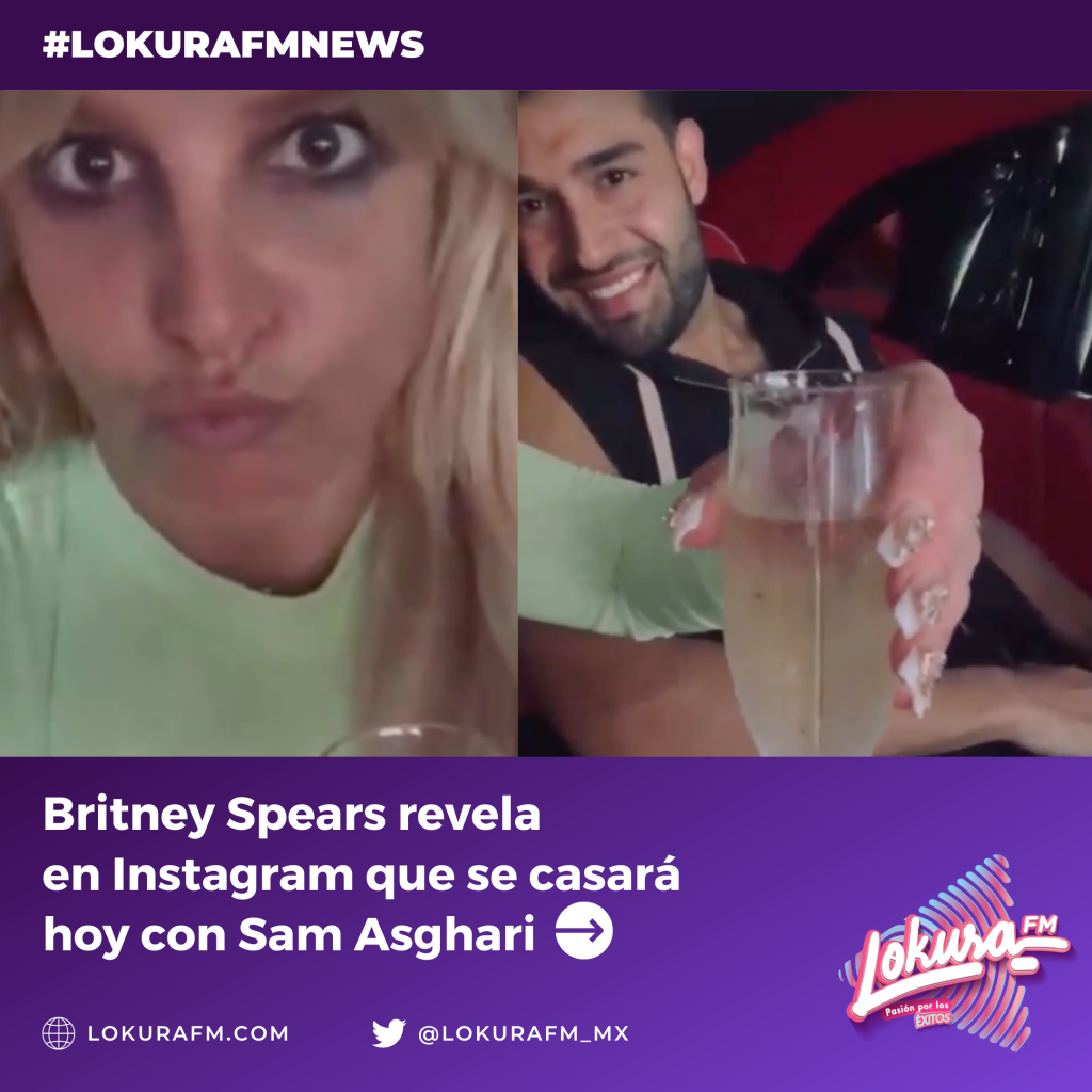 Britney Spears revela en Instagram que se casará hoy con Sam Asghari